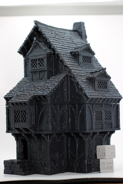 Tabletop Terrain Large 4 story Medieval House Dnd RPG wargame skirmish 28mm
