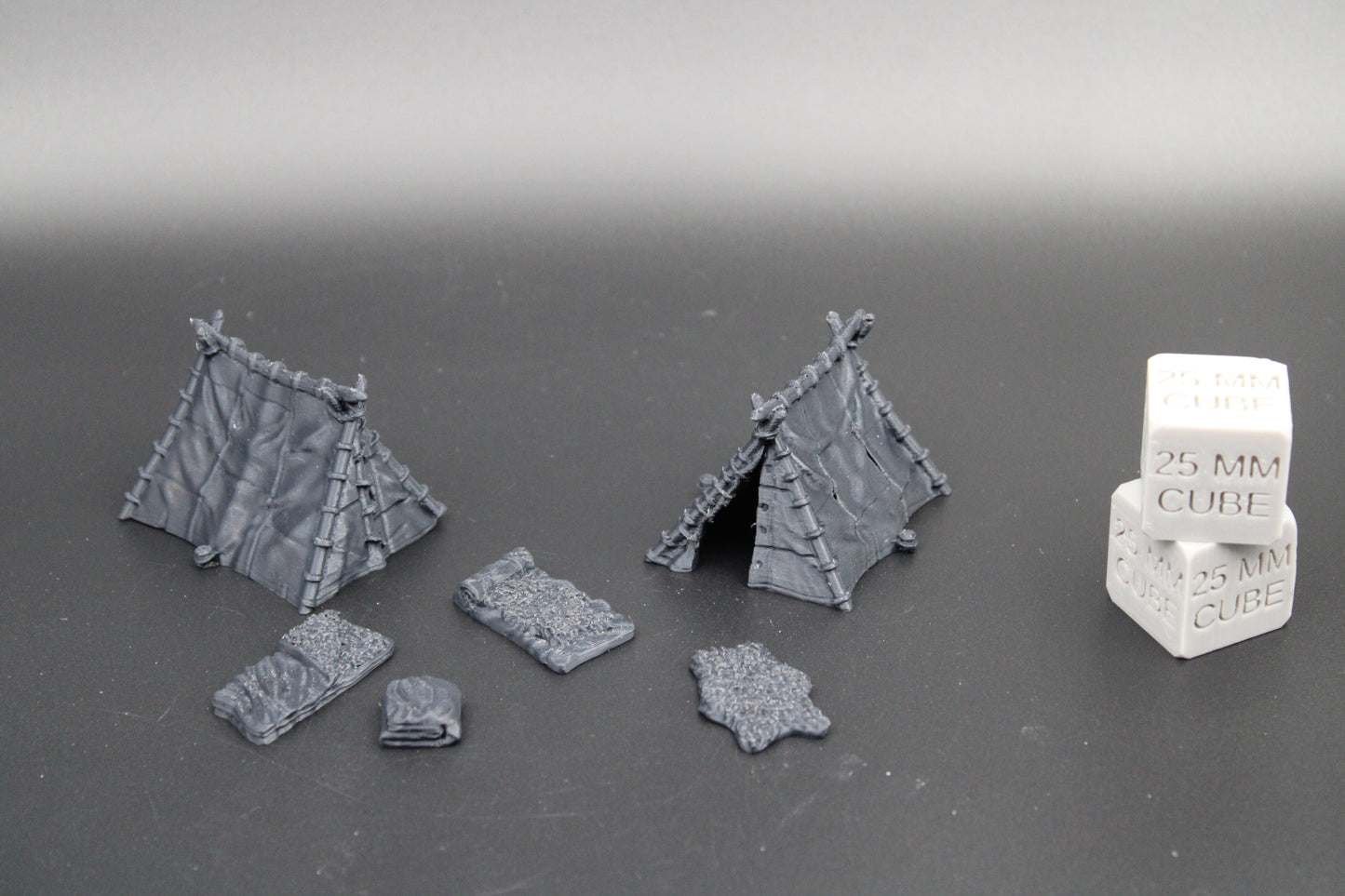 Tabletop Terrain Bandit Hunter Camp Tent Set Dnd RPG wargame skirmish 28mm
