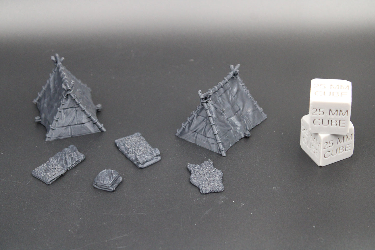 Tabletop Terrain Bandit Hunter Camp Tent Set Dnd RPG wargame skirmish 28mm